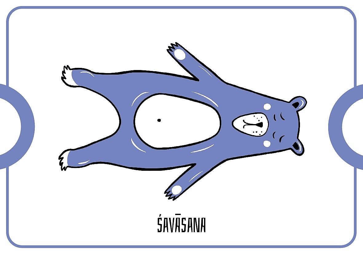 Joga gra dla dzieci - jogra - pozycj savāsana