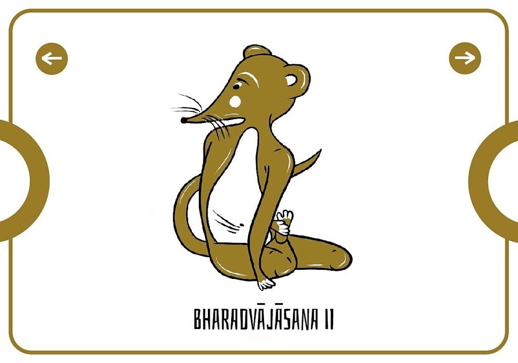 Joga gra dla dzieci - jogra - bharadvājāsana II