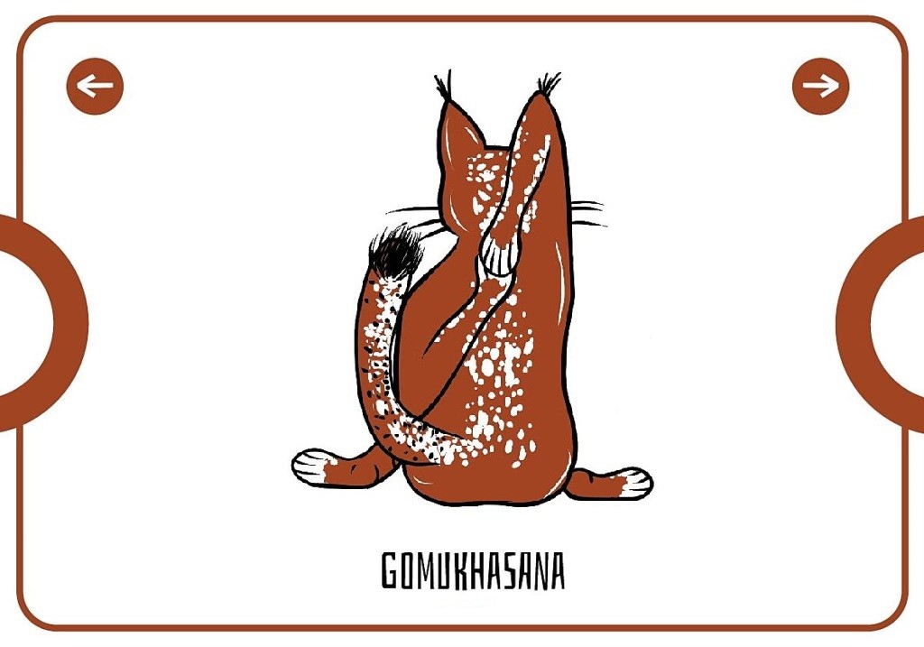 Joga gra dla dzieci - jogra - gomukhāsana